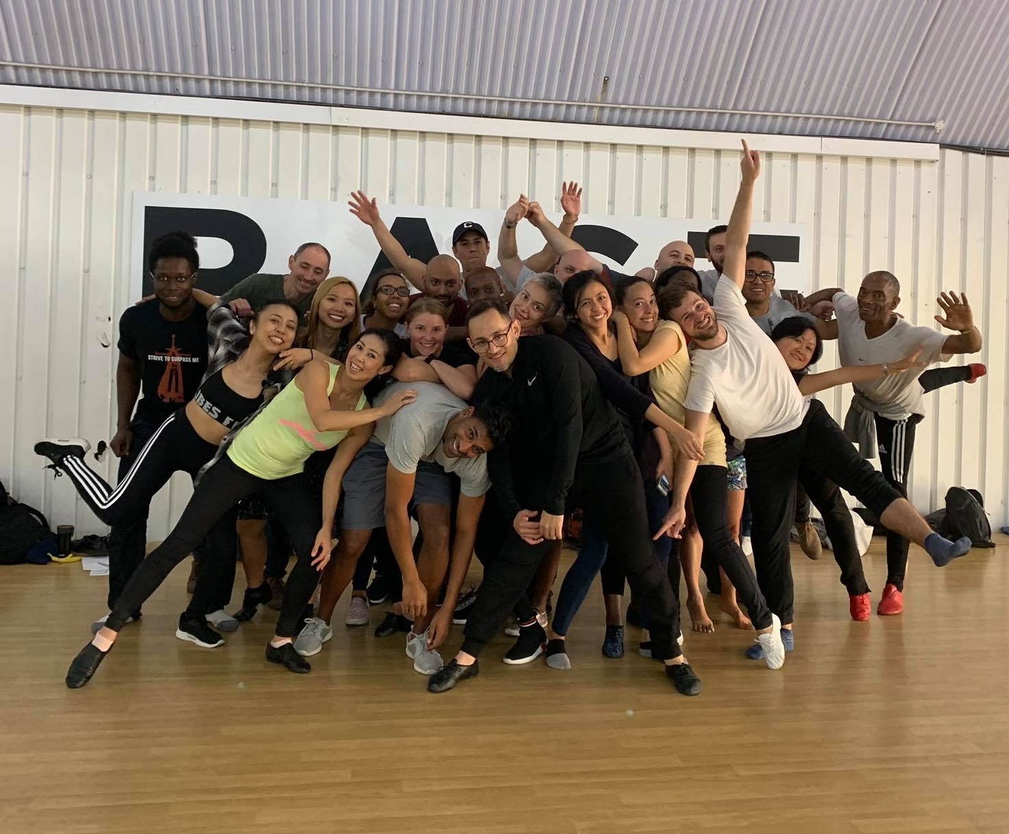 The Funky Mambo community gathered after dancing